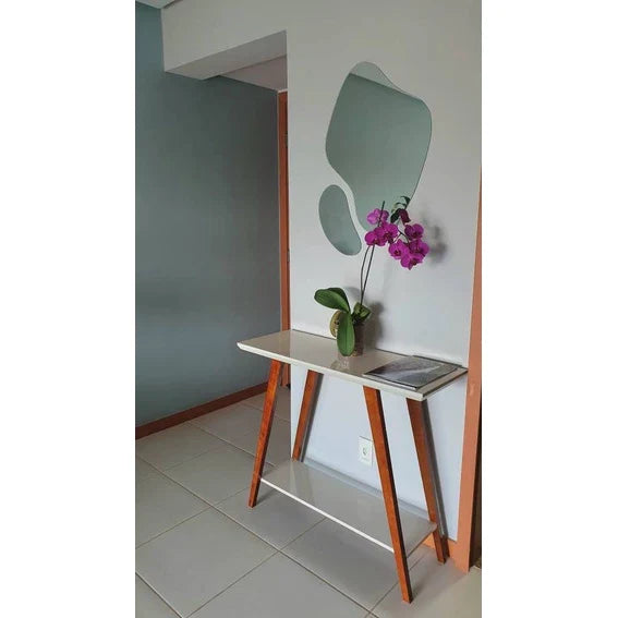 Espelho Orgânico Grande Elegance – Decorativo Abstrato Futurista (Kit com 2 Peças) – Liquidação