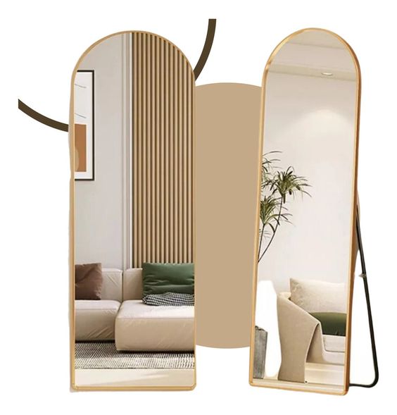 Espelho Pinterest com Suporte e Marco Dourado — LIQUIDAÇÃO