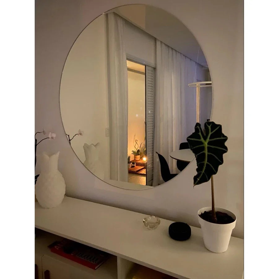 Espelho Redondo Grande Decorativo 90x90 – Liquidação