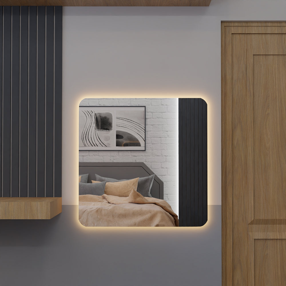 Espelho Quadrado com LED 80x80 cm – LIQUIDAÇÃO