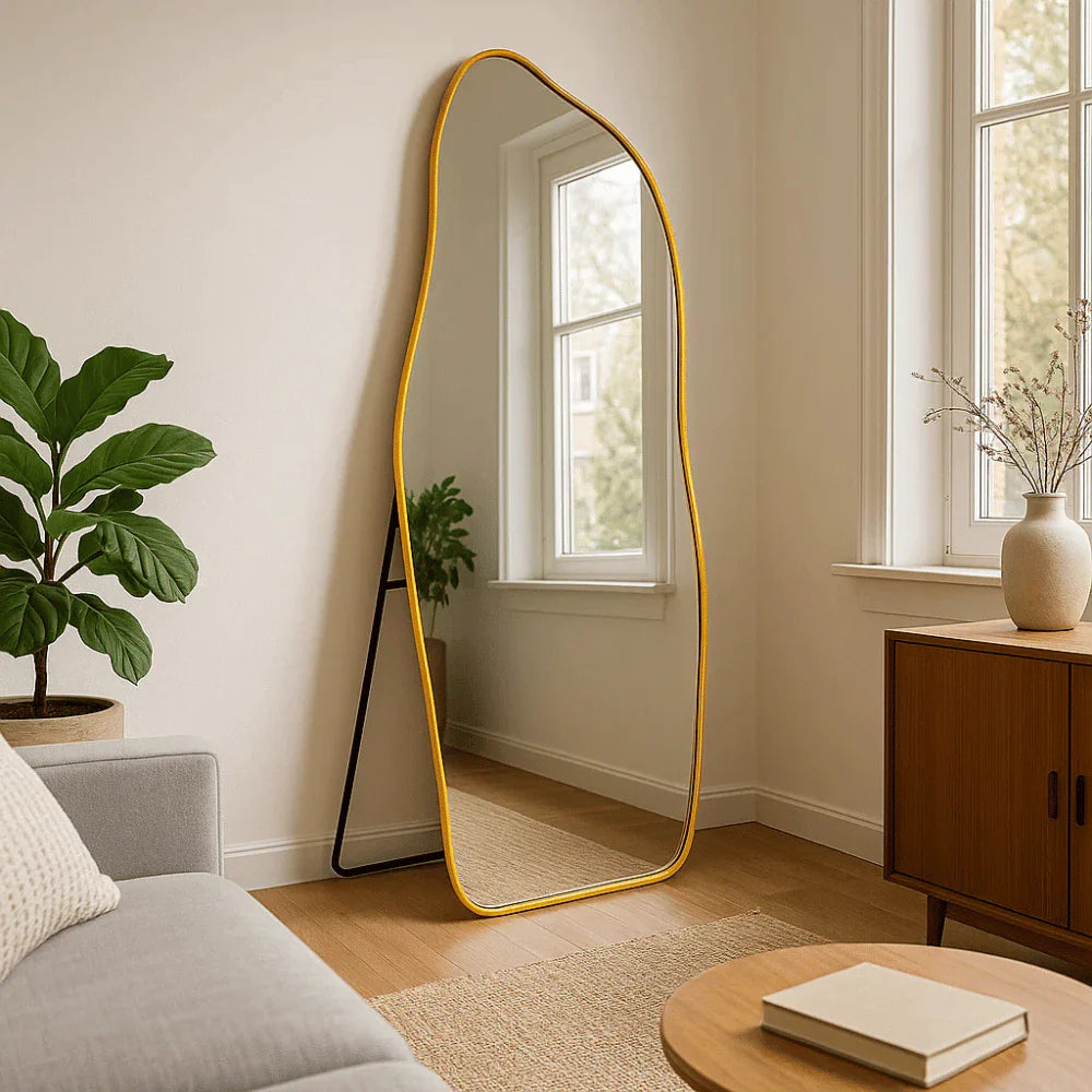 Espelho Orgânico de Corpo Inteiro 150x60 cm com Moldura de Alumínio – Liquidação