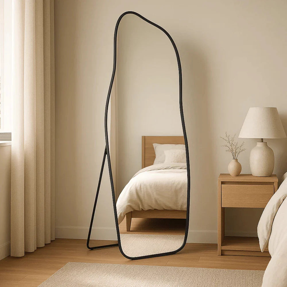 Espelho Orgânico de Corpo Inteiro 150x60 cm com Moldura de Alumínio – Liquidação
