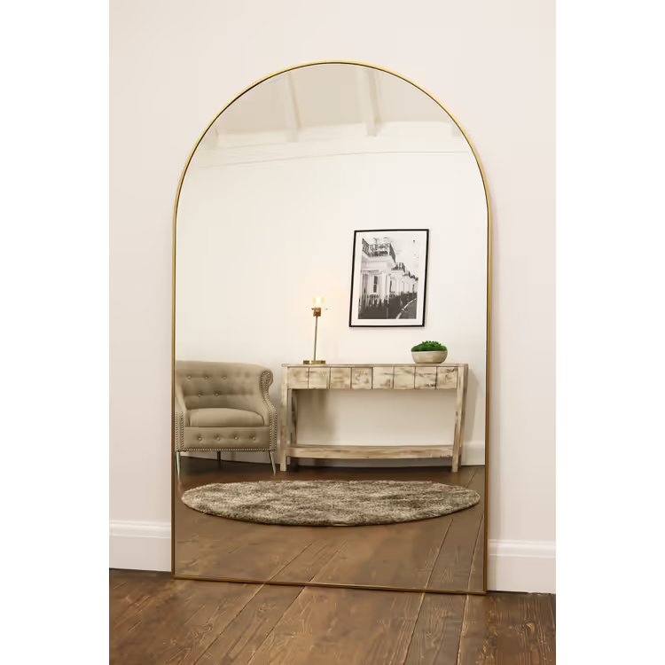 Espelho Pinterest Grande Moderno com Moldura Dourada 180 cm x 119 cm – Liquidação