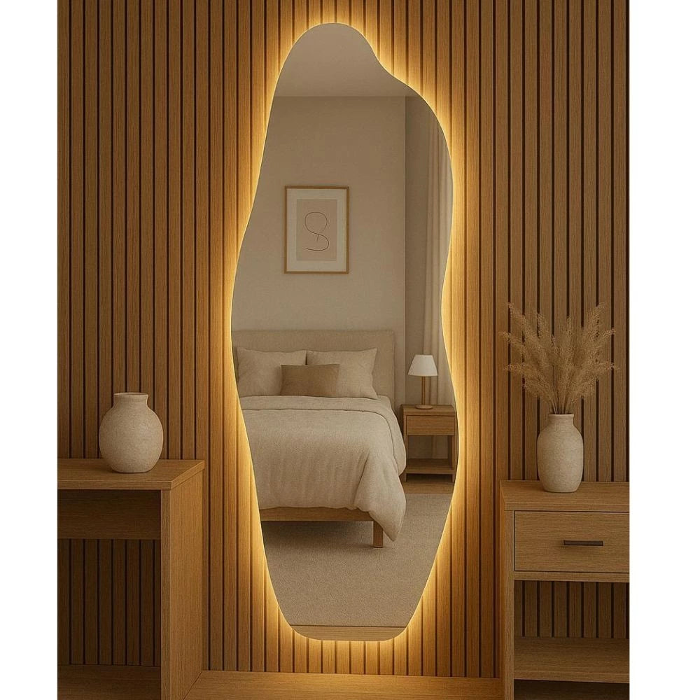 Espelho LED Orgânico 160x60 Moderno e Decorativo de Luxo | LIQUIDAÇÃO